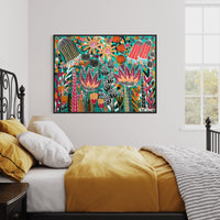 'Raspberry Twirl’ (122cm x 92cm) SOLD