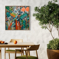 'Tangerine Tropic' (76cm x 76cm) - SOLD