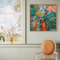 'Tangerine Tropic' (76cm x 76cm) - SOLD