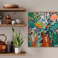 'Tangerine Tropic' (76cm x 76cm) - SOLD