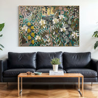 Original abstract botanical painting 'The Wild Kind' by Brisbane artist B Twomey, 122 x 182cm acrylic on canvas