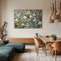 Original abstract botanical painting 'The Wild Kind' by Brisbane artist B Twomey, 122 x 182cm acrylic on canvas