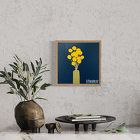 'Billy Buttons' - Navy Background (30.5cm x 30.5cm)