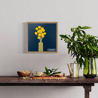 'Billy Buttons' - Navy Background (30.5cm x 30.5cm)