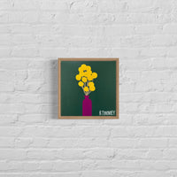 'Billy Buttons' - Olive Background (30.5cm x 30.5cm)