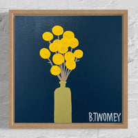 'Billy Buttons' - Navy Background (30.5cm x 30.5cm)
