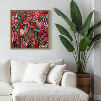 'Fire Petals' (76cm x 76cm)