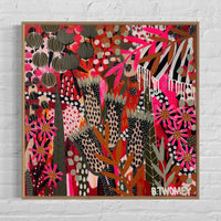 'Fire Petals' (76cm x 76cm)