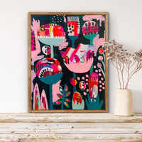 'Bubblegum Garden' (61cm x 76.5cm) - SOLD