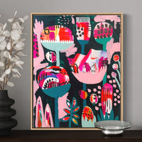 'Bubblegum Garden' (61cm x 76.5cm) - SOLD