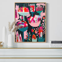 'Bubblegum Garden' (61cm x 76.5cm) - SOLD