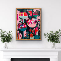 'Bubblegum Garden' (61cm x 76.5cm) - SOLD