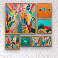 'Earthy Sunset Botanicals II' (47cm x 47cm) SOLD