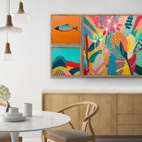 'Earthy Sunset Botanicals I' (100cm x 100cm) - SOLD