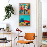 'Earthy Sunset Botanicals II' (47cm x 47cm) SOLD