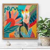 'Earthy Sunset Botanicals II' (47cm x 47cm) SOLD