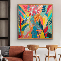 'Earthy Sunset Botanicals I' (100cm x 100cm) - SOLD