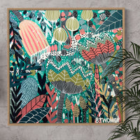 'The Emerald Hideaway' (76cm x 76cm) - SOLD