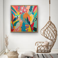 'Earthy Sunset Botanicals I' (100cm x 100cm) - SOLD