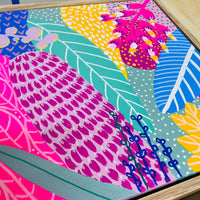 'Fuchsia Forest III' (30cm x 30cm) - SOLD