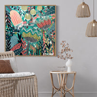 'The Emerald Hideaway' (76cm x 76cm) - SOLD