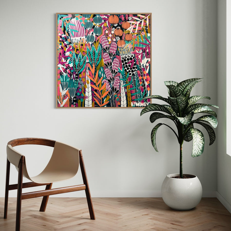 'Peachy Paradise’ (101.6cm x 101.6cm) - Thousand Island Dressing, Padd ...