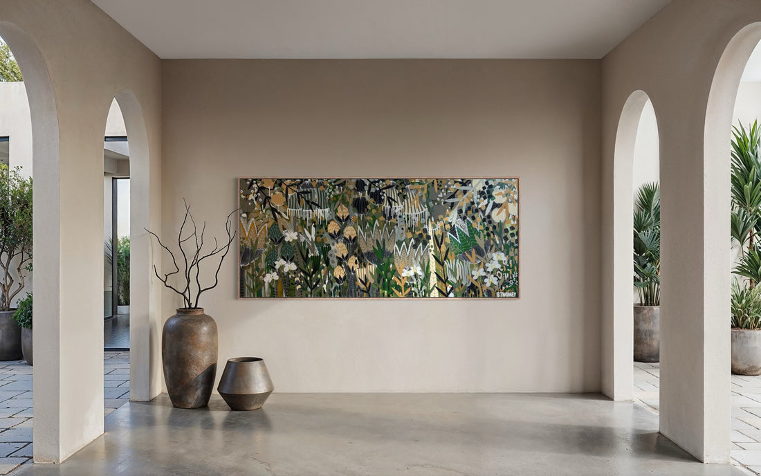 'Green Living' Original Painting — 90 x 212cm