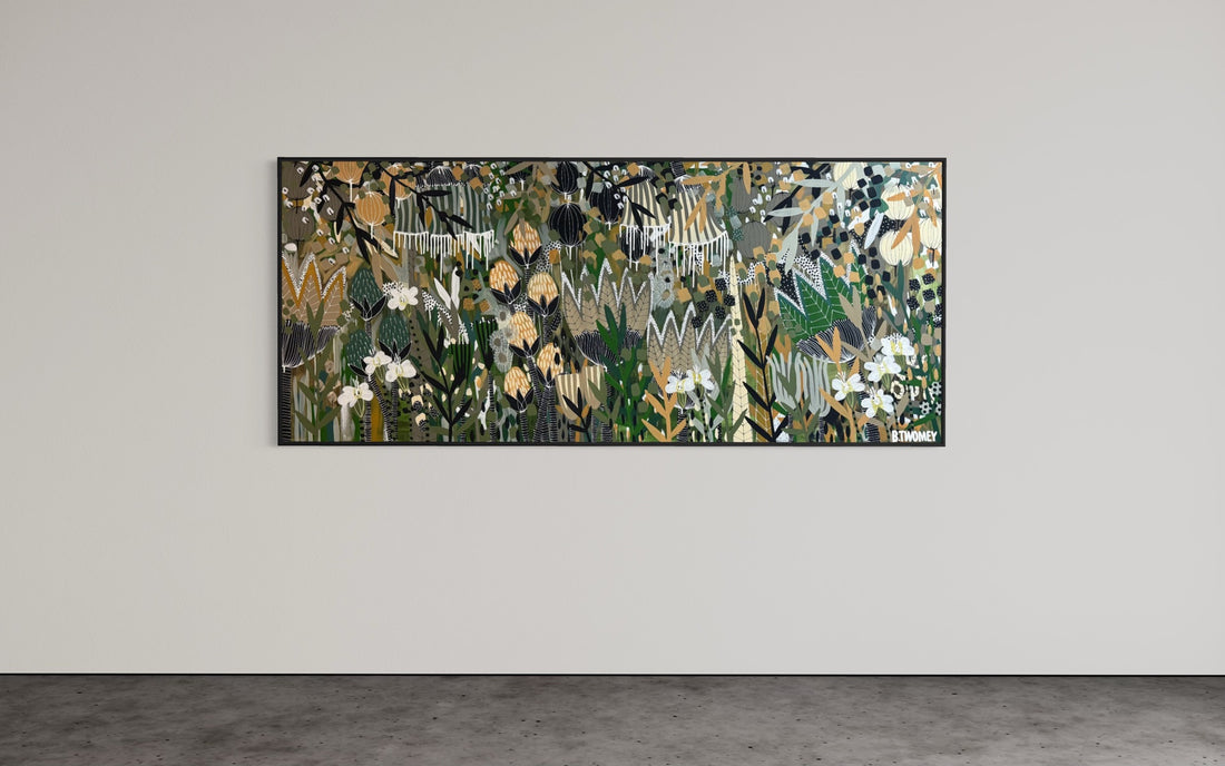 'Green Living' Original Painting — 90 x 212cm