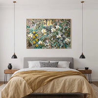Original abstract botanical painting 'The Wild Kind' by Brisbane artist B Twomey, 122 x 182cm acrylic on canvas