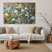 Original abstract botanical painting 'The Wild Kind' by Brisbane artist B Twomey, 122 x 182cm acrylic on canvas