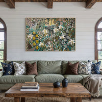 Original abstract botanical painting 'The Wild Kind' by Brisbane artist B Twomey, 122 x 182cm acrylic on canvas