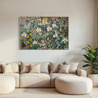 Original abstract botanical painting 'The Wild Kind' by Brisbane artist B Twomey, 122 x 182cm acrylic on canvas