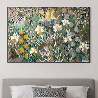 Original abstract botanical painting 'The Wild Kind' by Brisbane artist B Twomey, 122 x 182cm acrylic on canvas