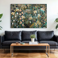 Original abstract botanical painting 'Another Beginning' by Brisbane artist B Twomey, 122 x 182cm acrylic on canvas