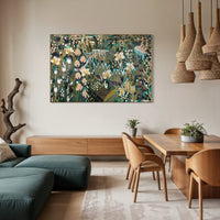 Original abstract botanical painting 'Another Beginning' by Brisbane artist B Twomey, 122 x 182cm acrylic on canvas