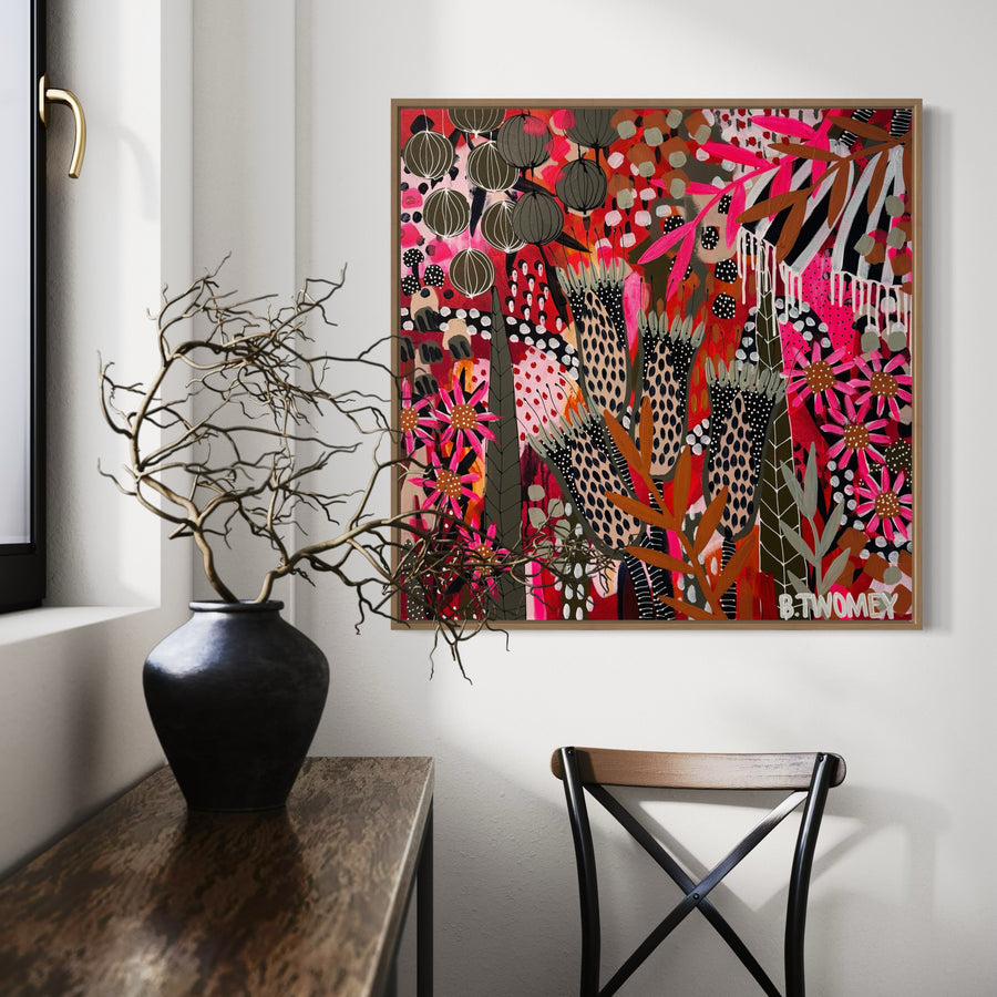 'Fire Petals' (76cm x 76cm)