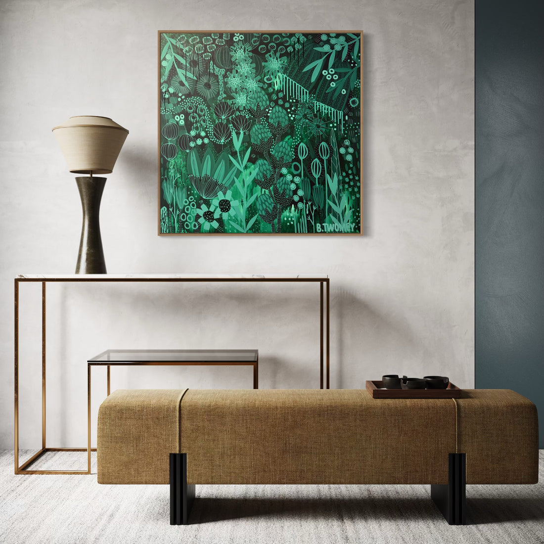 'Study In Green’ (101cm x 101cm)