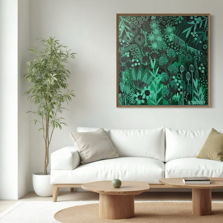 'Study In Green’ (101cm x 101cm)