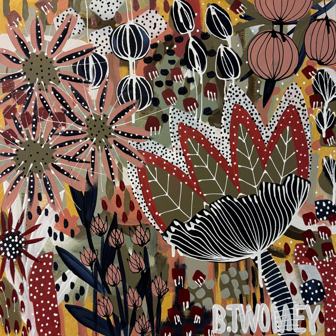 ‘Wild Bloom Riot II' (45cm x 45cm)