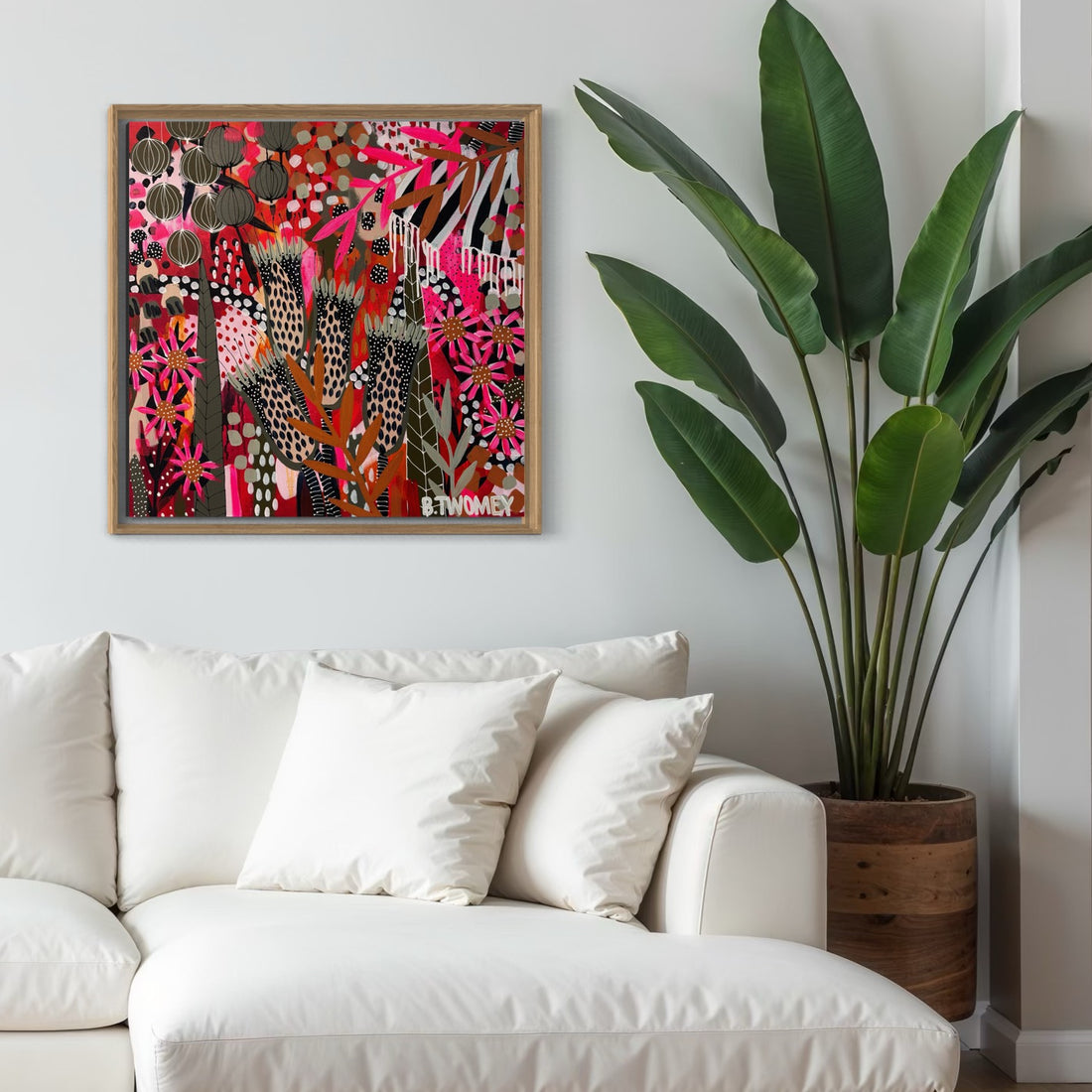 'Fire Petals' (76cm x 76cm)