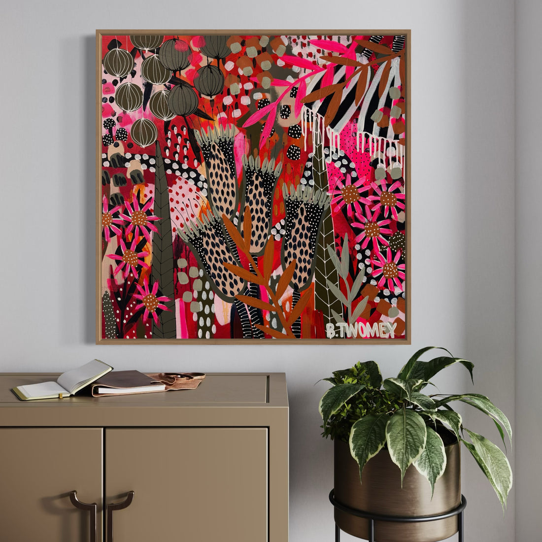 'Fire Petals' (76cm x 76cm)