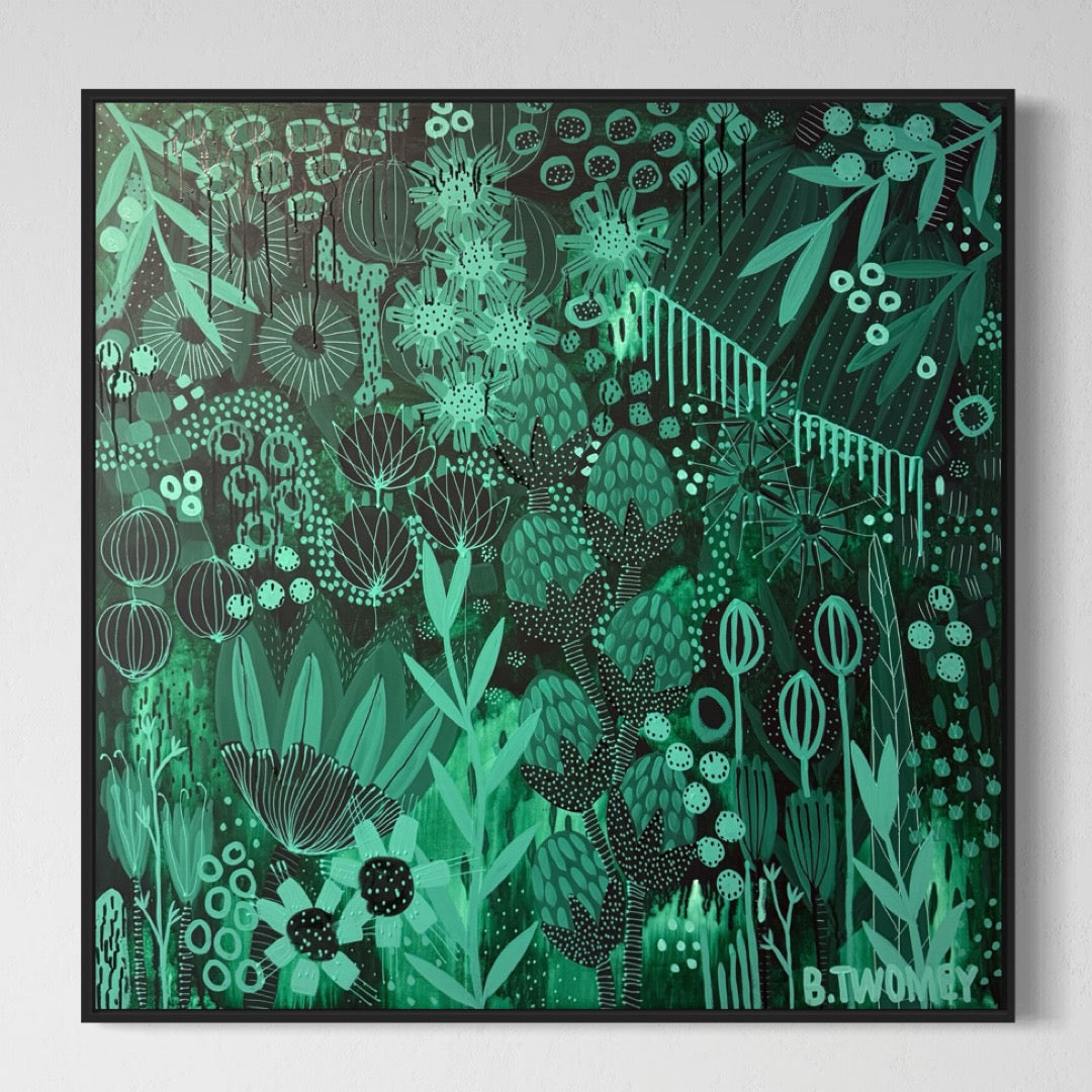 'Study In Green’ (101cm x 101cm)