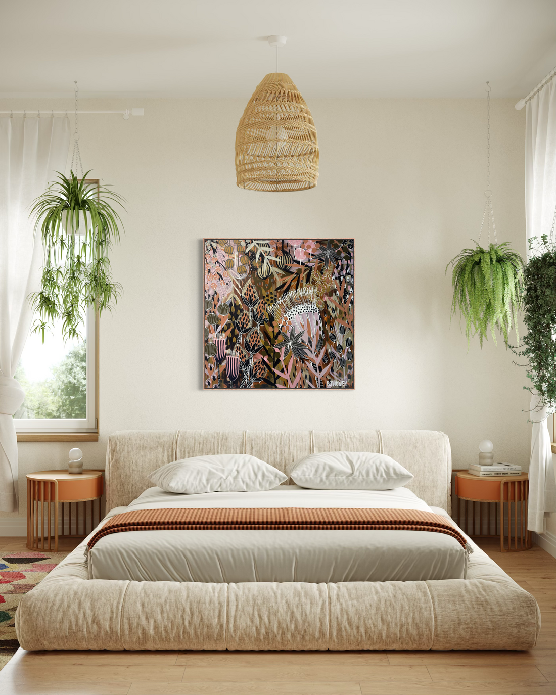 Pink Palms (101x101)