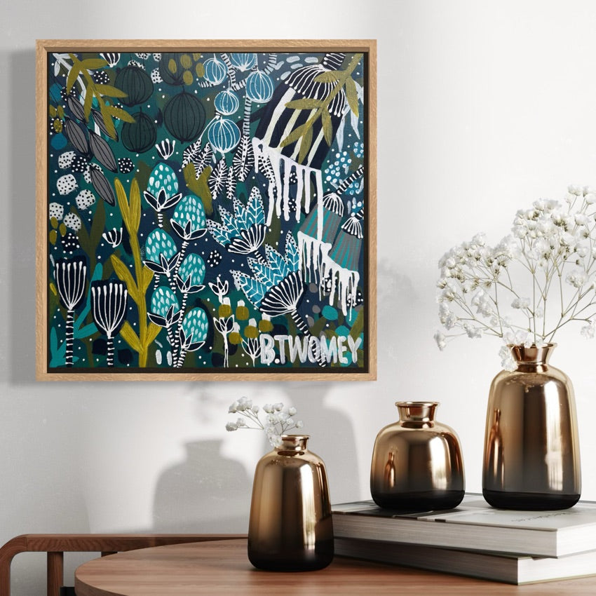 Coral Palms (30cm x 30cm)